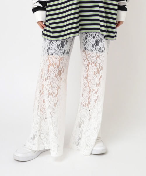 RNA(アールエヌエー)の「R4194 ペイズリーレースフレアパンツ(その他パンツ・レディース・ブラック/ライム/ホワイト・MEDIUM)」の19枚目の写真