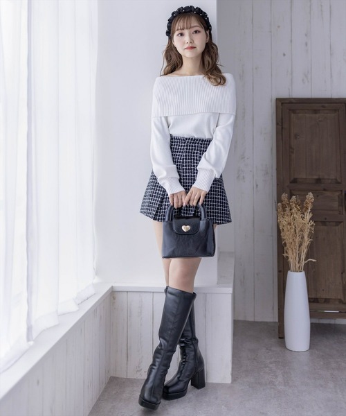 clear（クリア）の「≪再入荷≫オフショル長袖ニットトップス