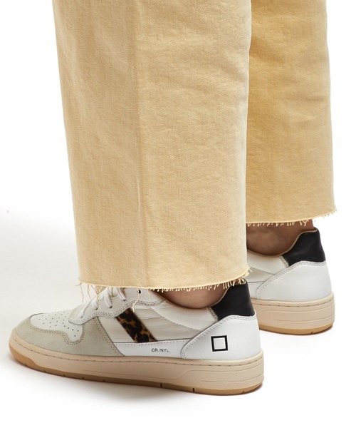 D.A.T.E.（デイト）の「D.A.T.E.（デイト）COURT/ナイロンレオパード/W401-C2-NY-WD（スニーカー・レディース・ホワイト・38/39/36/37）」の5枚目の写真