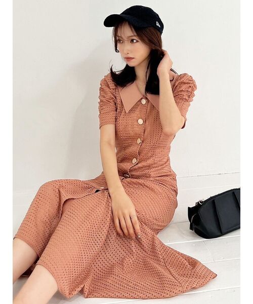 RESEXXY（リゼクシー）の「ラッセルレースマーメイドワンピース（ワンピース・レディース・アイボリー/ブラック/オレンジ/ブルー・FREE）」の10枚目の写真