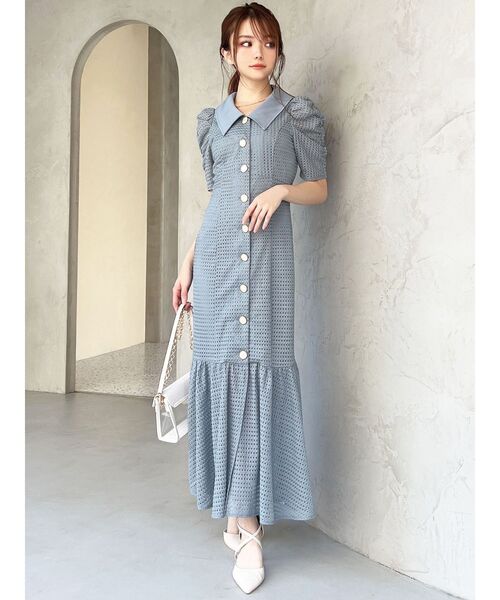 RESEXXY（リゼクシー）の「ラッセルレースマーメイドワンピース（ワンピース・レディース・アイボリー/ブラック/オレンジ/ブルー・FREE）」の16枚目の写真