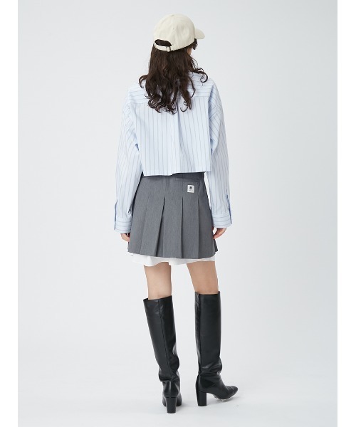 「FRAY I.D」 長袖シャツ「pierre cardinコラボ」 FREE ホワイト レディース FRAY I.D（フレイアイディー）の「【pierre cardin】クロップド
