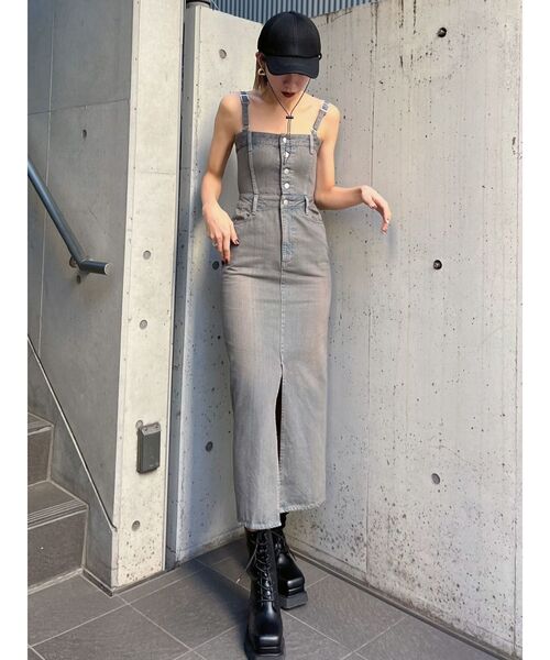 EMODA（エモダ）の「ナローデニムワンピース（ワンピース）」 - WEAR