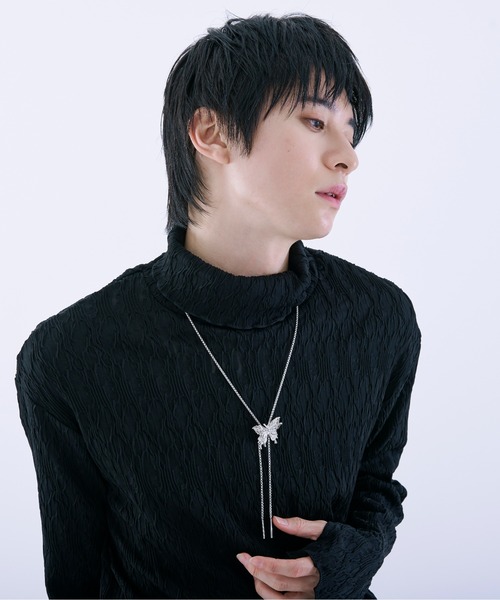 Ellno Loset(エルノロゼット)の「バタフライループタイ(ネックレス・メンズ・シルバー・FREE)」の5枚目の写真