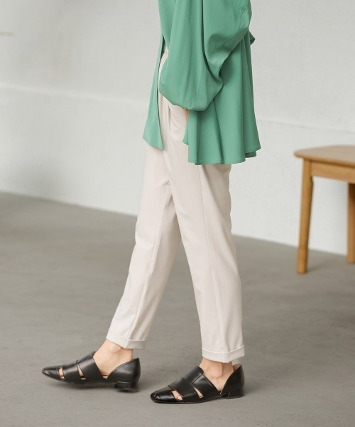 Bou Jeloud（ブージュルード）の「【新定番きれいMEパンツ】【36-40サイズ展開】トラックテーパードパンツ（その他パンツ・レディース・ブラック/グレイッシュベージュ/パープル/ライム・40/38/36）」の3枚目の写真