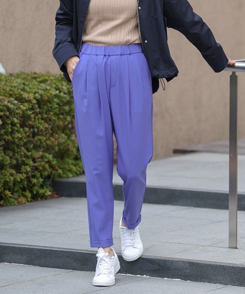 Bou Jeloud（ブージュルード）の「【新定番きれいMEパンツ】【36-40サイズ展開】トラックテーパードパンツ（その他パンツ・レディース・ブラック/グレイッシュベージュ/パープル/ライム・40/38/36）」の16枚目の写真