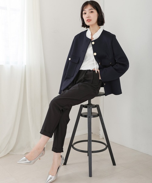 Bou Jeloud（ブージュルード）の「【新定番きれいMEパンツ】【36-40サイズ展開】トラックテーパードパンツ（その他パンツ・レディース・ブラック/グレイッシュベージュ/パープル/ライム・40/38/36）」の22枚目の写真