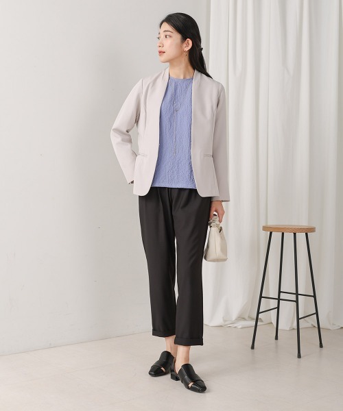 Bou Jeloud（ブージュルード）の「【新定番きれいMEパンツ】【36-40サイズ展開】トラックテーパードパンツ（その他パンツ・レディース・ブラック/グレイッシュベージュ/パープル/ライム・40/38/36）」の14枚目の写真