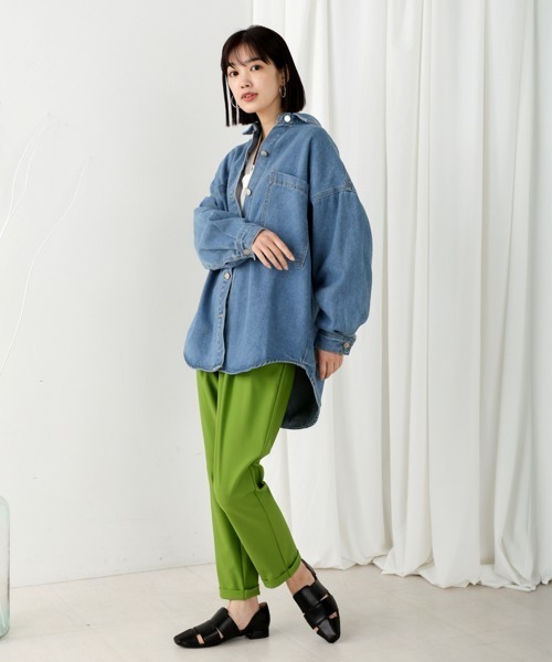 Bou Jeloud（ブージュルード）の「【新定番きれいMEパンツ】【36-40サイズ展開】トラックテーパードパンツ（その他パンツ・レディース・ブラック/グレイッシュベージュ/パープル/ライム・40/38/36）」の8枚目の写真