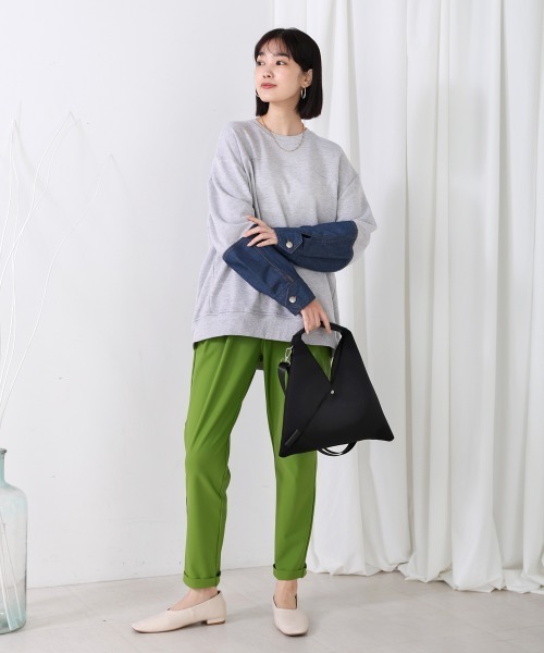 Bou Jeloud（ブージュルード）の「【新定番きれいMEパンツ】【36-40サイズ展開】トラックテーパードパンツ（その他パンツ・レディース・ブラック/グレイッシュベージュ/パープル/ライム・40/38/36）」の10枚目の写真