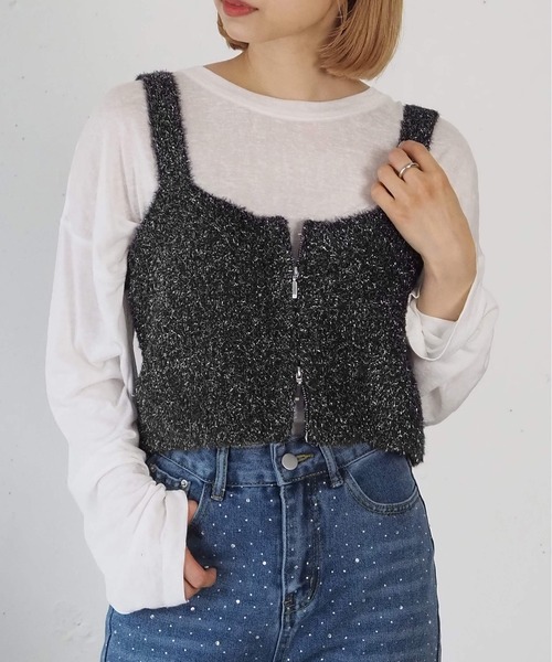 tiptop（ティップトップ）の「アソートダブルZIPビスチェ