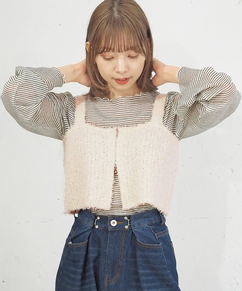 tiptop（ティップトップ）の「アソートダブルZIPビスチェ（ベスト・レディース・アイボリー/ブラック/チャコールグレー/ホワイト系その他/グレー系その他/ブラック系その他/グレー系その他2/ホワイト系その他2・FREE）」の15枚目の写真