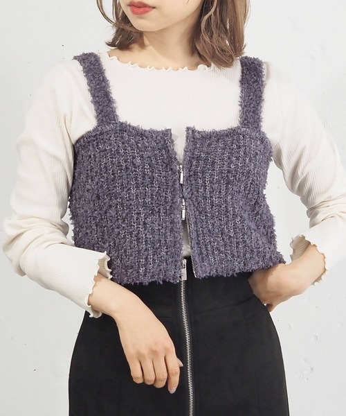 tiptop（ティップトップ）の「アソートダブルZIPビスチェ（ベスト・レディース・アイボリー/ブラック/チャコールグレー/ホワイト系その他/グレー系その他/ブラック系その他/グレー系その他2/ホワイト系その他2・FREE）」の22枚目の写真