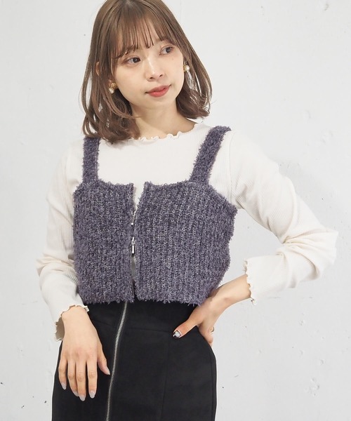 tiptop（ティップトップ）の「アソートダブルZIPビスチェ（ベスト・レディース・アイボリー/ブラック/チャコールグレー/ホワイト系その他/グレー系その他/ブラック系その他/グレー系その他2/ホワイト系その他2・FREE）」の21枚目の写真