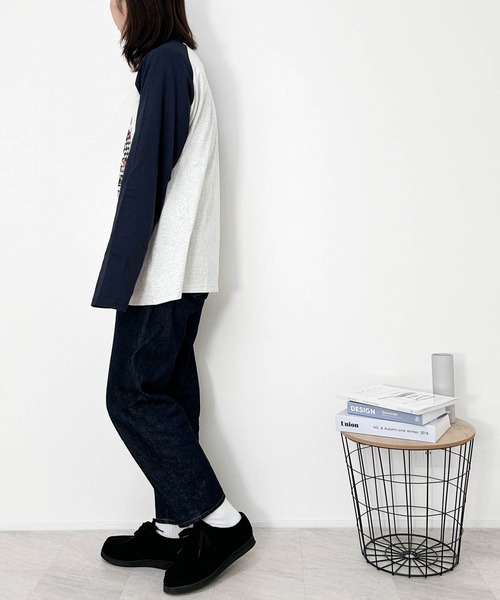 Ritzy(リッツィー)の「16/天竺ラグラン 切り替えプリント Tシャツ(STRENGTH) レディース メンズ(Tシャツ/カットソー・メンズ・アッシュ/ホワイト/ベージュ・LARGE/MEDIUM/X-LARGE)」の15枚目の写真