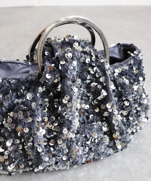 MIAN （ミアン）の「バルーン2wayスパンコールバッグ（ハンドバッグ・レディース・ネイビー/ピンク/シルバー・FREE）」の13枚目の写真