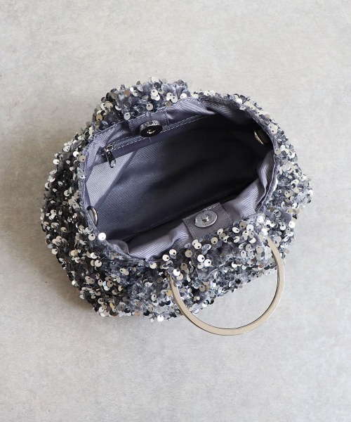 MIAN （ミアン）の「バルーン2wayスパンコールバッグ（ハンドバッグ・レディース・ネイビー/ピンク/シルバー・FREE）」の11枚目の写真