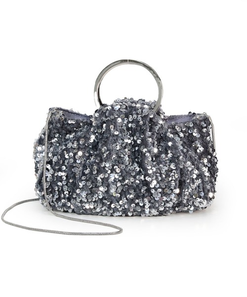 MIAN （ミアン）の「バルーン2wayスパンコールバッグ（ハンドバッグ・レディース・ネイビー/ピンク/シルバー・FREE）」の6枚目の写真