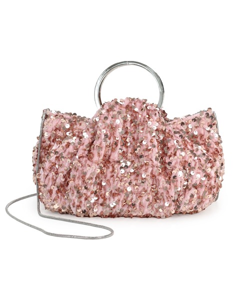 MIAN （ミアン）の「バルーン2wayスパンコールバッグ（ハンドバッグ・レディース・ネイビー/ピンク/シルバー・FREE）」の5枚目の写真