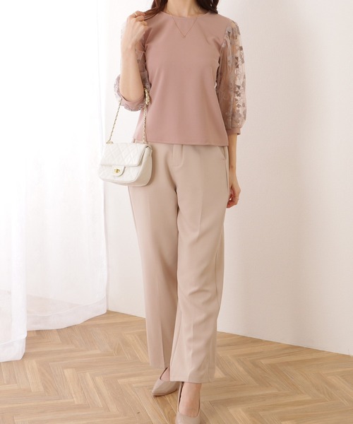 Lace Ladies(レースレディース)の「レース袖 切替え 7分袖 クルーネック プルオーバー(シャツ/ブラウス・レディース・ホワイト/ピンク/ネイビー/ブラック・S/FREE)」の17枚目の写真