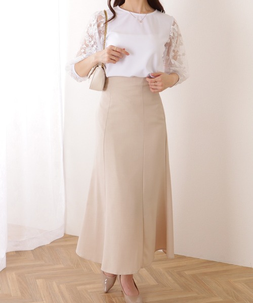Lace Ladies(レースレディース)の「レース袖 切替え 7分袖 クルーネック プルオーバー(シャツ/ブラウス・レディース・ホワイト/ピンク/ネイビー/ブラック・S/FREE)」の22枚目の写真