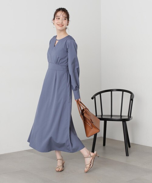 N.(N. Natural Beauty Basic)(エヌエヌナチュラルビューティーベーシック)の「◆【S Size Line】Vオープンカラーワンピース(ワンピース・レディース・ホワイト系その他/ベージュ/ブルー・SMALL/MEDIUM)」の10枚目の写真