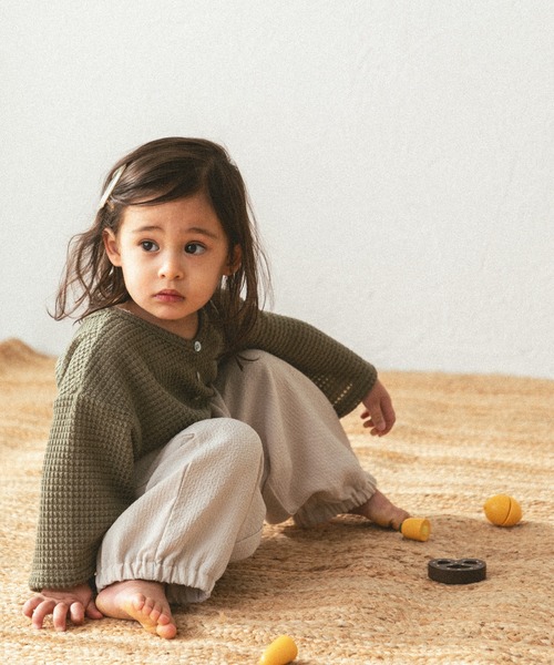 sea and shells by pairmanon（シーアンドシェルズバイペアマノン）の「【sea and shells by pairmanon】リラックスパンツ（その他ベビーウェア・キッズ・ベージュ/ホワイト系その他/カーキ・110/90/100/80）」の4枚目の写真