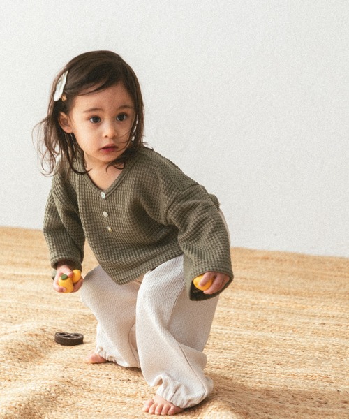 sea and shells by pairmanon（シーアンドシェルズバイペアマノン）の「【sea and shells by pairmanon】リラックスパンツ（その他ベビーウェア・キッズ・ベージュ/ホワイト系その他/カーキ・110/90/100/80）」の7枚目の写真