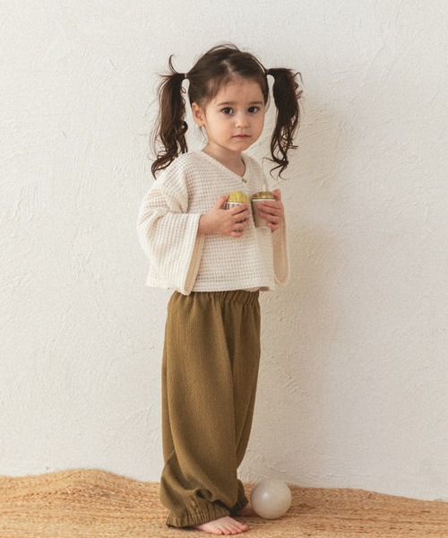 sea and shells by pairmanon（シーアンドシェルズバイペアマノン）の「【sea and shells by pairmanon】リラックスパンツ（その他ベビーウェア・キッズ・ベージュ/ホワイト系その他/カーキ・110/90/100/80）」の14枚目の写真