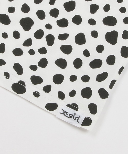 X-girl Stages（エックスガールステージス）の「肩開きパーカー+総柄タンクトップ+ショートパンツ（パーカー・キッズ・ブラック/カーキ/ピンク・130cm/120cm/100cm/140cm/110cm/90cm）」の7枚目の写真