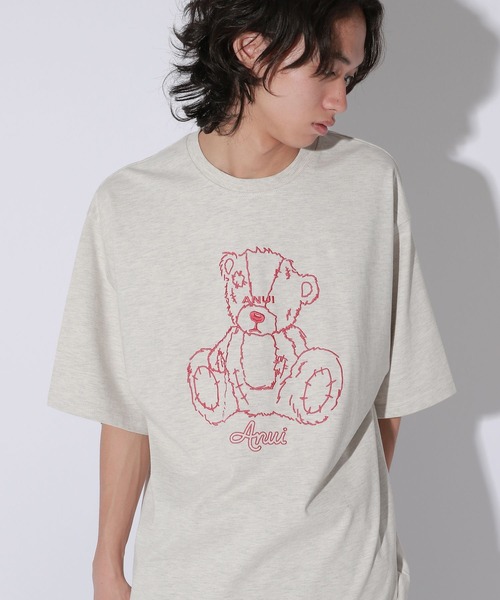 Anui(アニュイ)の「【UNISEX/2サイズ展開】GRMベアーTシャツ【WEB限定アイテム】(Tシャツ/カットソー・レディース・オートミール/オフホワイト/ブラック/チャコールグレー/ホワイト/ネイビー・MEDIUM/LARGE)」の5枚目の写真