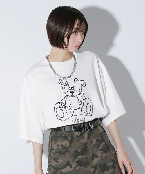 Anui(アニュイ)の「【UNISEX/2サイズ展開】GRMベアーTシャツ【WEB限定アイテム】(Tシャツ/カットソー・レディース・オートミール/オフホワイト/ブラック/チャコールグレー/ホワイト/ネイビー・MEDIUM/LARGE)」の14枚目の写真