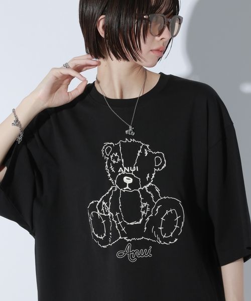 Anui(アニュイ)の「【UNISEX/2サイズ展開】GRMベアーTシャツ【WEB限定アイテム】(Tシャツ/カットソー・レディース・オートミール/オフホワイト/ブラック/チャコールグレー/ホワイト/ネイビー・MEDIUM/LARGE)」の19枚目の写真