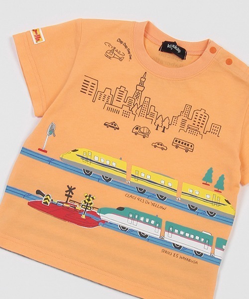 kladskap(クレードスコープ)の「【プラレール】手書きタッチ半袖Tシャツ(Tシャツ/カットソー・キッズ・オレンジ/サックスブルー・90cm/100cm/110cm/120cm/80cm)」の9枚目の写真