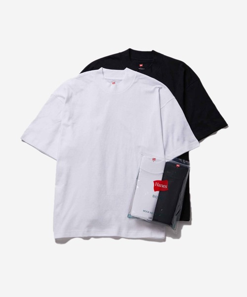 BIOTOP(ビオトープ)の「【Hanes for BIOTOP】EX MOCK PACK T リサイクルコットン(Tシャツ/カットソー・メンズ・ブルー系その他3/ホワイト系その他・S/M)」の2枚目の写真
