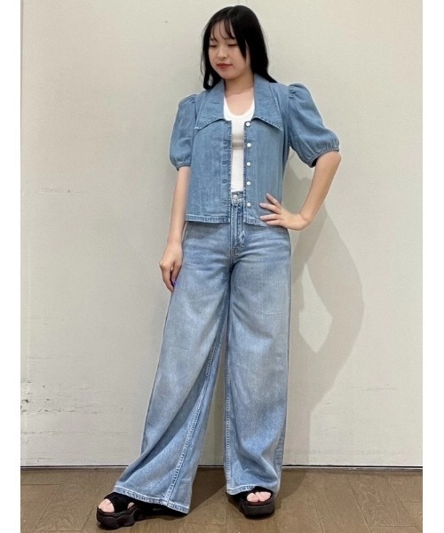 GAP(ギャップ)の「ミッドライズ ウルトラソフト バギーデニム(デニムパンツ・レディース・ライトインディゴブルー・28/27/26/25/24/23/30/29)」の13枚目の写真