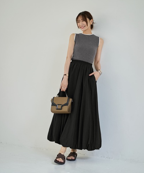 新品タグ付き☆meimeij バルーンタフタスカート LUXE】マットタフタロングバルーンスカート（スカート）｜STYLE