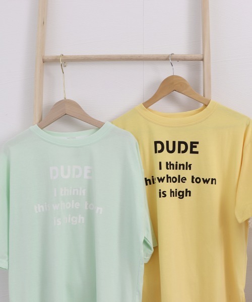 Miniministore（ミニミニストア）の「英字ロゴプリント半袖Tシャツスリット入り（Tシャツ/カットソー・レディース・ホワイト/イエロー/ライトブルー/ミント・L/M/XL）」の18枚目の写真