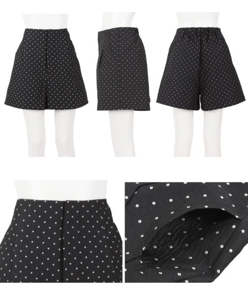 KOBE LETTUCE（コウベレタス）の「ドット刺繍ハイウエストショートパンツ（その他パンツ・レディース・グレー/ブラック/ネイビー・M）」の9枚目の写真