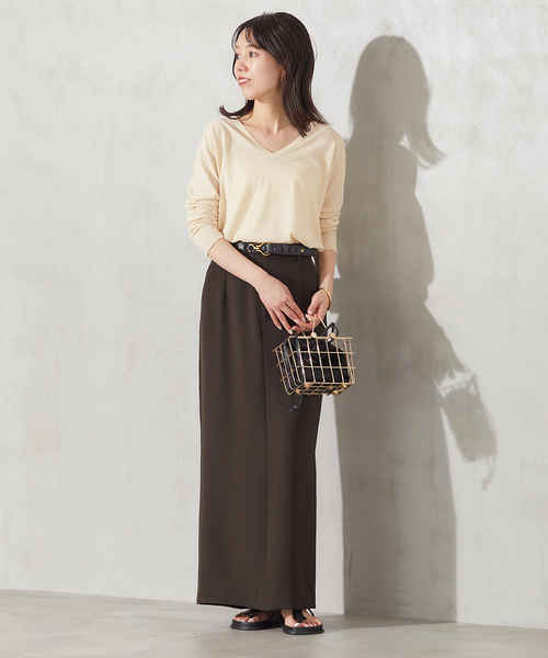 plage（プラージュ）の「SLAX LIKE スカート（スカート・レディース・カーキ/ベージュ・38/36/34）」の5枚目の写真