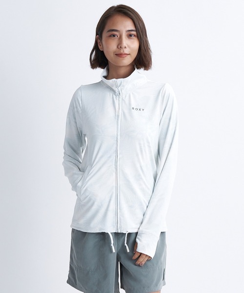 ROXY（ロキシー）の「AURORA STAND/ロキシー長袖ジップアップラッシュガード(水着）（ラッシュガード・レディース・ネイビー/ホワイト/ピンク/オフホワイト/カーキ/ブラック・SMALL/MEDIUM/LARGE）」の20枚目の写真