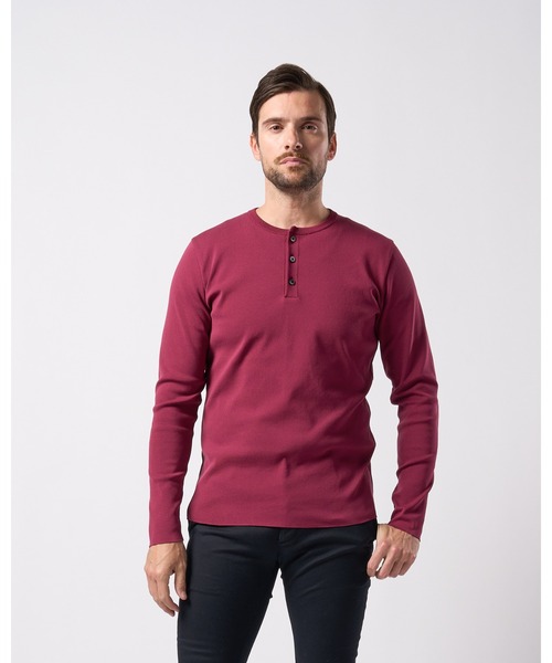 wjk(ダヴルジェイケイ)の「ct surf henley L/S(Tシャツ/カットソー・メンズ・ホワイト/ネイビー/サンドベージュ/ブラック/ダークグレー/レッド・SMALL/MEDIUM/LARGE/X-LARGE)」の6枚目の写真