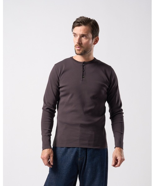 wjk(ダヴルジェイケイ)の「ct surf henley L/S(Tシャツ/カットソー・メンズ・ホワイト/ネイビー/サンドベージュ/ブラック/ダークグレー/レッド・SMALL/MEDIUM/LARGE/X-LARGE)」の3枚目の写真