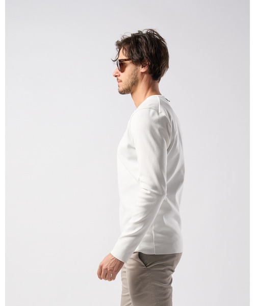 wjk(ダヴルジェイケイ)の「ct surf henley L/S(Tシャツ/カットソー・メンズ・ホワイト/ネイビー/サンドベージュ/ブラック/ダークグレー/レッド・SMALL/MEDIUM/LARGE/X-LARGE)」の19枚目の写真