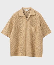 SASQUATCHfabrix.（サスクワァッチファブリックス）の「【Sasquatchfabrix./ サスクワッチファブリックス】LOVE & PEACE LACE OC H/S SHIRT（シャツ/ブラウス・メンズ）」