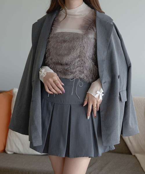 Ambre Neige（アンブルネージュ）の「drawstring tulle bustier