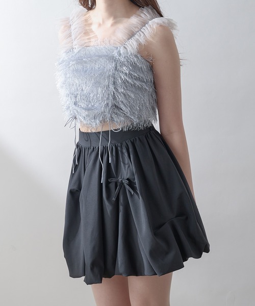 Ambre Neige（アンブルネージュ）の「drawstring tulle bustier