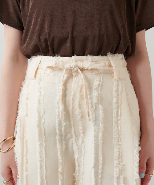 GHOSPELL（ゴスペル）の「GHOSPELL/フリンジショートパンツ/セットアップ可（その他パンツ・レディース・アイボリー・SMALL）」の15枚目の写真