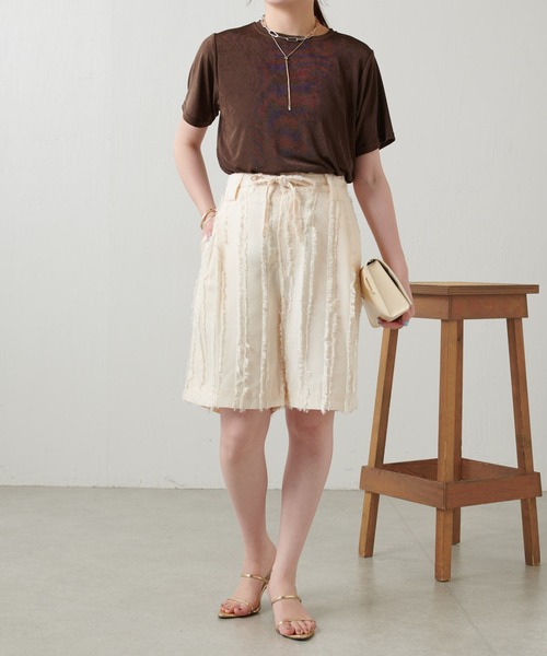 GHOSPELL（ゴスペル）の「GHOSPELL/フリンジショートパンツ/セットアップ可（その他パンツ・レディース・アイボリー・SMALL）」の20枚目の写真