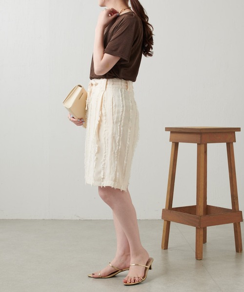 GHOSPELL（ゴスペル）の「GHOSPELL/フリンジショートパンツ/セットアップ可（その他パンツ・レディース・アイボリー・SMALL）」の8枚目の写真